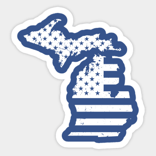 Michigan USA Flag Sticker